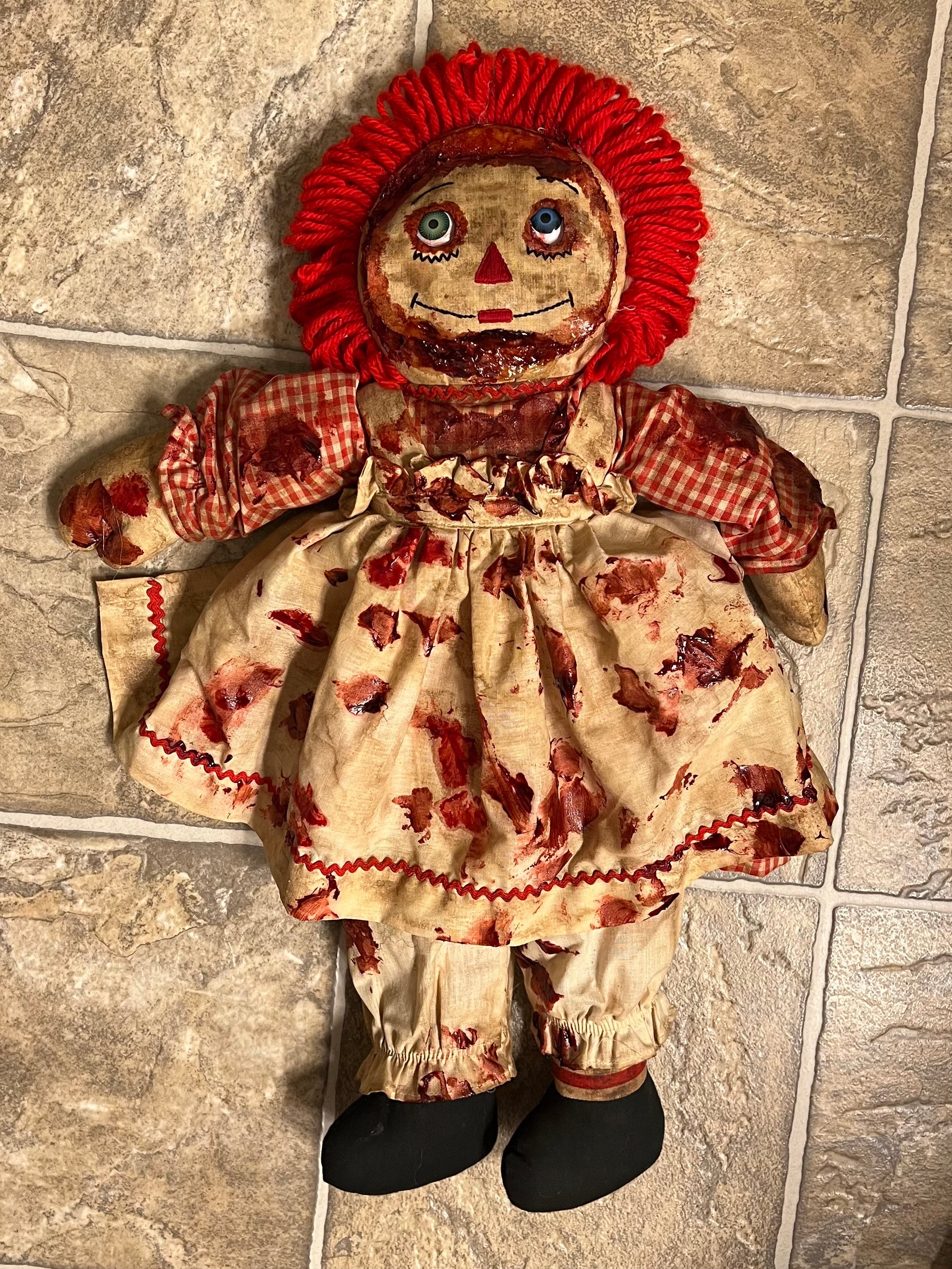 Horror Raggedy Ann Doll - Face Peel | TriHaunt Creations